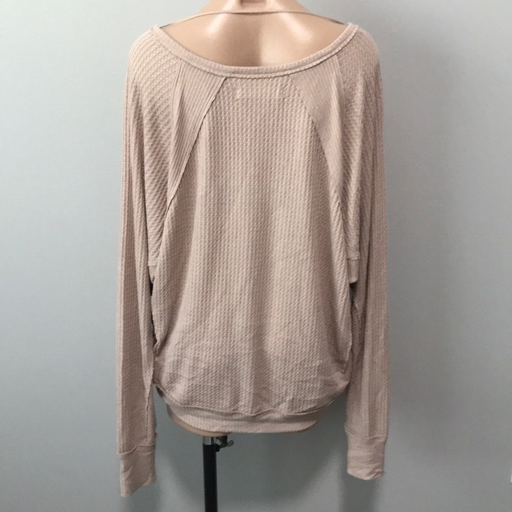 We The Free Santa Clara Toasted Oats Thermal Waffle Long Sleeve Shirt Small - Picture 4 of 6